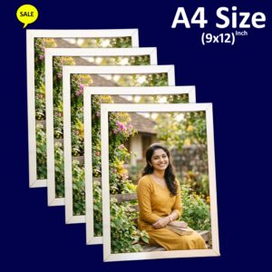 A4 Photo Frame Set of 5 Whit
